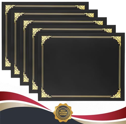 10 Packs Certificate Holders, Black Certificate Covers, Diploma Holders