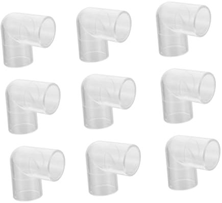 GALPADA 10piezas Adaptador De De Manguera De Acuario Codo De Tubo Transparente para Pecera Tanque De Agua Fácil De Usar