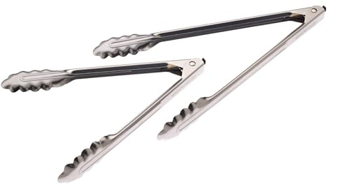Mercer Culinary Locking Utility Tongs Set, 9 Inch & 12 Inch