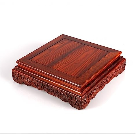 Vaso Bonsai con Base Quadrata, Base in Legno, Piccola teiera, Base Bonsai, Statua di Buddha in Giada, espositore (S) (Piccolo, Un Colore)