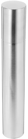 QUMIIRITY Stainless Steel Document Tube 30x5cm with Lid Portable Birth Certificate Holder Diploma Storage Roll File Organizer Silver