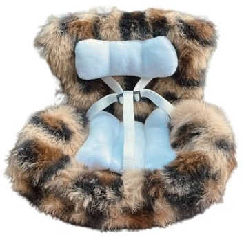 Asiento de coche de muñeca de felpa, soporte de clip de ventilación de 18 cm con cinturón de seguridad, accesorio elegante para muñecas de personajes