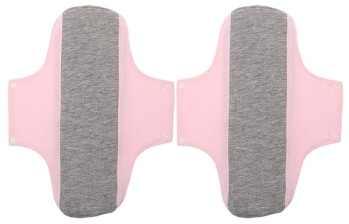 HEATSHAKING Compresas para Femenina Ultrafinas Reutilizables de Algodón y Lavables, 2 Piezas Alta Absorción y Protección para Recuperación Posparto