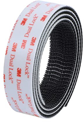 3M Dual Lock - flexibler Druckverschluss 3550TB Blister, 25 mm x 2.5m, Schwarz (1-er Pack)