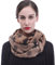 Lina & Lily Damen Loop Schal mit Katzen-Print (Braun & Schwarz)