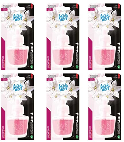 Fresh & More Nachfüllflakons für Duftstecker (6er Pack) Lilienstrauss, 19ml