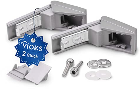 VIOKS Liebherr 9590178 Lot de 2 Charnières de Rechange pour Réfrigérateur - Kit de Réparation pour Poignée de Porte