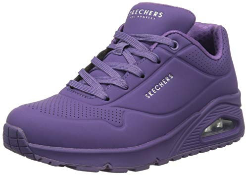 Skechers Uno Stand On Air Basket Femme, Purple Durabuck Mesh, 38 EU