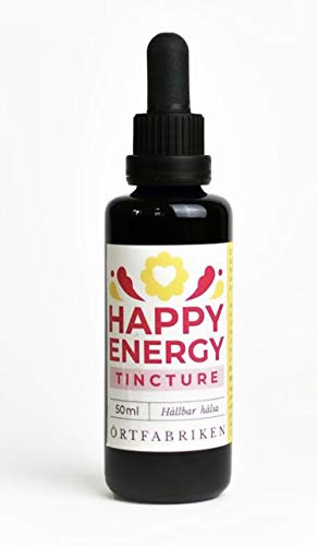 Happy Energy (50ml) - Örter i flytande form - Tinktur på 7 örter - Ashwagandha och Siberian Ginseng - Ca 50 doser - Svenskt företag