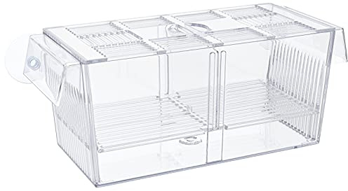 Uniclife Aquarium Fish Breeding Box Acrylic Hatchery Incubator Tank with Suction Cups Large Isolation Box for Baby Fish Shrimp Betta Guppy and Platy