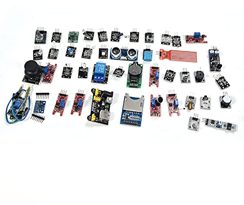 Kit de plaque de module de capteur 45 en 1, kit de démarrage de modules de capteurs légers multifonction pour débutants pour l'apprentissage de l'électronique