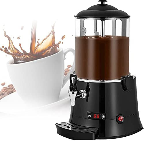 Máquina dispensadora eléctrica comercial de chocolate caliente, 5L/10L, 110/220V, fuente de chocolate, fabricación de bebidas, ajuste de 30 ~ 90 ℃, ideal para cafeterías, restaurantes y fiestas
