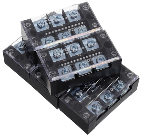 HOMOCONO 5 Piezas Bloques De Terminales De Tornillo Para Conexiones Eléctricas Seguras Conector De Regleta De Terminales Para Cocina Terminal Hembra Individual Cubierta De Terminal Adaptado