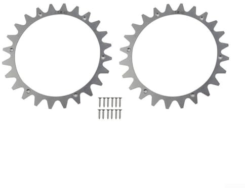 Edelstahl Spikes für Worx für Landroid Modell L Mähroboter - Verbesserte Traktion auf Schrägen mit polierten Senkkopfschraubenlöchern