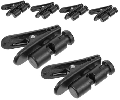 Operitacx 6 Piezas Clip para Cable de Auriculares Pequeño Clips de Fijación para Micrófono de Teléfono Accesorio para Cable de Auriculares Pinzas Soporte para Micrófono Negro