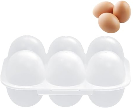 Contenedor Visible De 6 Huevos - 15.5 * 7 * 10.3cm De Huevos Transparentes | De Almacenamiento De Huevs De Grueso a Prueba De Choque Al Aire Libre, Canasta Para Refrigerador Camping Pi