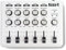 LOOP-MIXER - Miniatur Audio Mischer - Mini Mischpult - DJ Mischpult mit 5 Kanälen (5 x 3.5mm Stereo-Anschlüsse oder 10 x 6.35mm Mono) und 3 Ausgängen