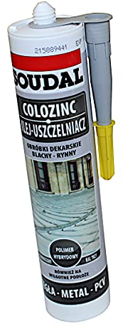 Soudal Colozinc Blechkleber Blechpfannenkleber Dachdecker Kleber 290 ml (Dunkel Grau)