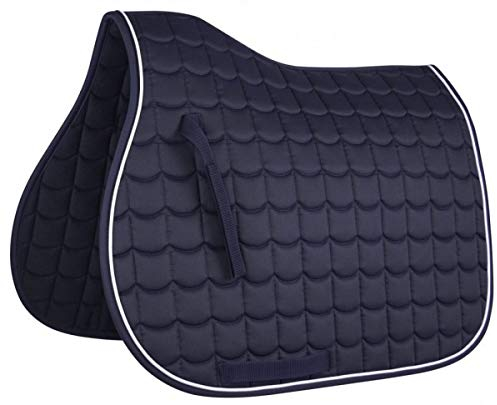 York Schabracke Vielseitigkeitsschabracke Sattelunterlage Reitunterlage Ajax (Full, dunkelblau)