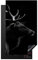 MuchoWow Herdabdeckplatte Ceranfeld Spritzschutz Küche Hirsch - Schwarz - Porträt - Geweih - Tiere 30x52 cm Induktionsherd Abdeckung Induktionskochfeld Ceranfeldabdeckung