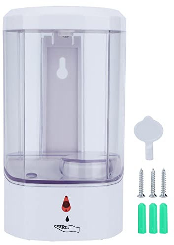 Dispenser di Sapone Automatico con Montaggio a Parete, Dispenser di Sapone Senza Contatto in ABS Bianco da 800 Ml Per Cucina, Bagno, Dispenser di Disinfettante Per Le Mani