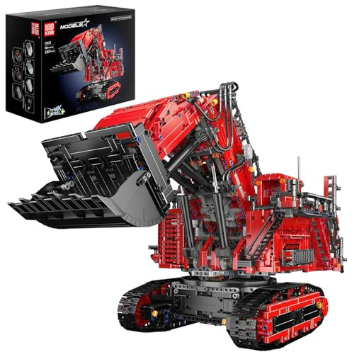Mould King 17071 Technik Ferngesteuert Bagger Bausatz Raupenbagger Bausteine R 9800 Baggerbauspielzeug Kran Klemmbausteine mit Motor Für Erwachsene Und Kinder Ab 14 Jahren(4767 Teile)