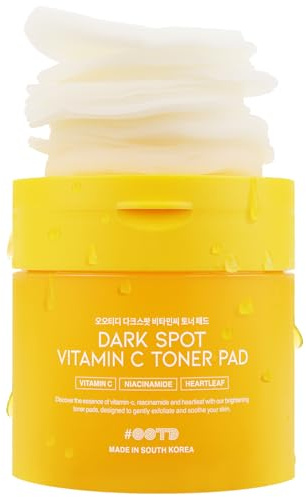 Boosting Toner Pads for Face Oily Skin Korean, #OOTD Vitamin C Niacinamide Heartleaf Hydrating Calming Redness, Vitamin C Toner Pad 70Pads 4.05oz 120ml
