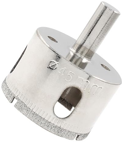 Cjueiom 1 juego de brocas de diamante de 45 mm, juego de brocas de sierra perforadora de vidrio, brocas con punta de diamante para azulejos de cerámica, porcelana, mármol, piedra de granito
