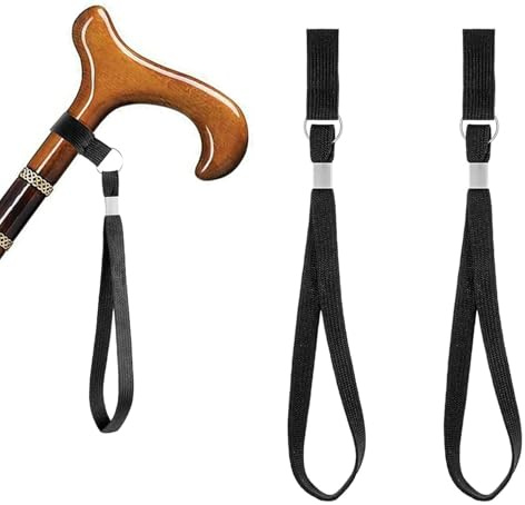 DreamAug 2-Pack Walking Stick Wrist Straps – Adjustable Cane and Crutch Strap Leash for Seniors, Rehab, and Mobility Aid Use – Universal Fit for Canes, Crutches, Walkers