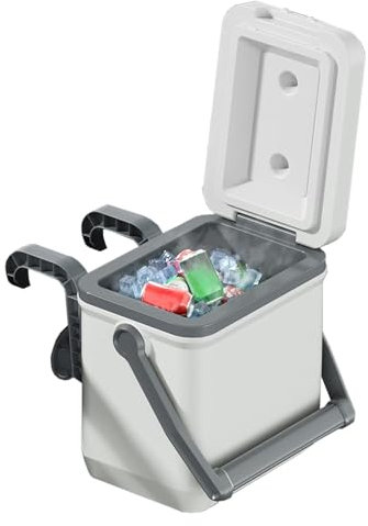 Dispositivo di raffreddamento per piscina, accessori per piscina, impermeabile, fuori terra, leggero, facile da attaccare, 29,5 x 29 x 20 cm, grigio e nero, per viaggi o spiaggia