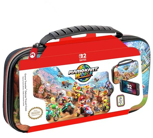 Game Traveler RDS - Custodia da viaggio deluxe con licenza Nintendo Switch 2, Nintendo Switch OLED e Nintendo Switch Systems Mario Kart Deluxe - Contiene sistema, custodie per carte e carte da gioco
