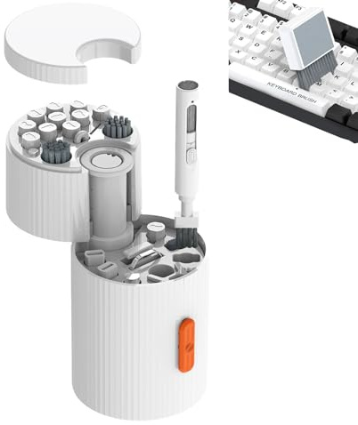 rengöringssats - tangentbordsrengöring | Laptop skärmrengörare | 21-i-1 dammvimmare, rengöringsborste, multifunktionellt verktyg för dator, kamera, headset och mobiltelefonmaterial
