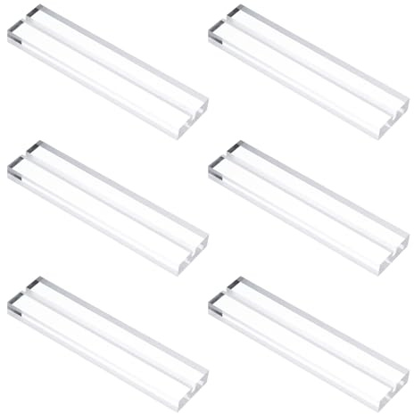 PATIKIL 6 Piezas Portatarjetas 4.7 Soporte Acrílico Soporte 120 X 30 Mm