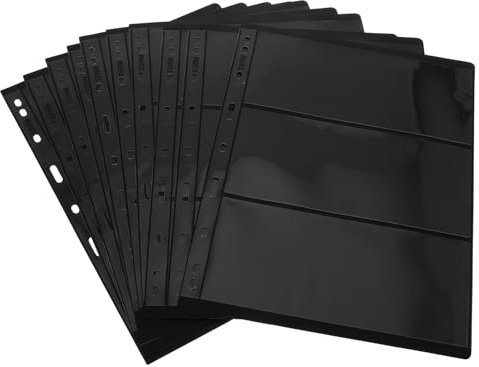 Housoutil Álbum para Sellos 10 Hojas Interiores de Doble Cara Tamaño Pequeño Diseño de Papel para Colección de Sellos Páginas Sueltas para Almacenamiento y Organización