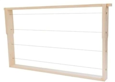 12x Dadant US Brutraum Hoffmann Rähmchen 285 mm für Imkerei Bienen Bienenbeuten - gedrahtet und geöst aus Lindenholz - Imkerei - Imkerbedarf - Honig - Beute