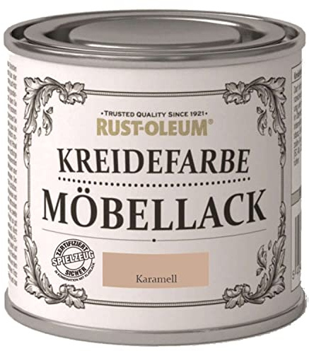 Rustoleum Kreidefarbe Karamell 125 ml - Schöne Holzfarbe für Möbel - Extra sicher verpackt - Idealer Holzlack - Möbellack - Lackfarbe
