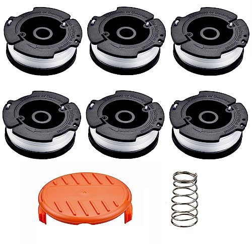 YIKAOMAI® 6 Pezzi Rocchetto Filo Tagliabordi Compatibile con Black&Decker Filo Decespugliatore A6481 A6485