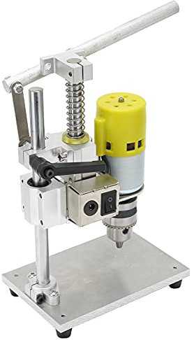Trapano Elettrico Banco, Trapano a Colonna Banco Presse Piccole per Uso Domestico Mandrino 1,5x10 Mm AC 110‑240VUS Spina Corsa 40 Mm Variabile per Riparazione US