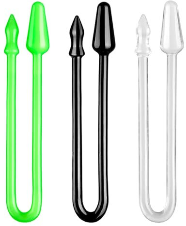 JXszxbt Extra langer Riesiger Analdildo Flexibel Doppeldildo Großer Realistic Doppel Penis Dildo Lesbisch Anal Butt Plug Anus Dilator Masturbator SM Sexspielzeug Für Frauen Männer (Transparent)