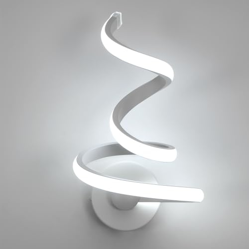 Comely Modern LED-vägglampa i aluminium, 24 W, 6 500 K, vägglampa för sovrum och vägglampa för vardagsrum och trappor