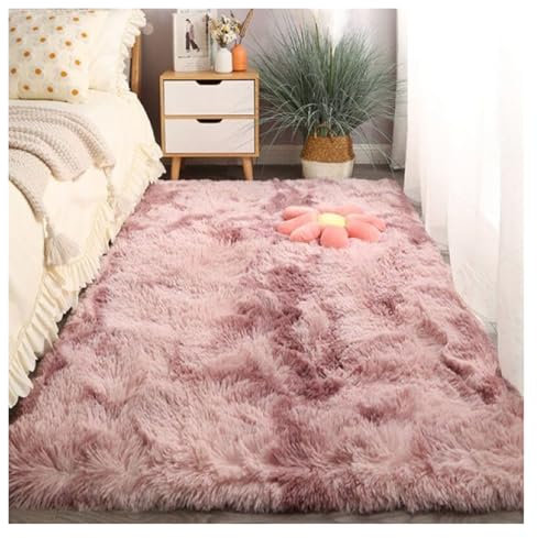 GOUSANG Tappeto in Finta Pelle di Pecora-Agnello 250 x 300 cm Pelliccia Sintetica Tappeto Pelliccia di Agnello per Computer, Sedia, Super Morbido, Antiscivolo, Viola Rosa
