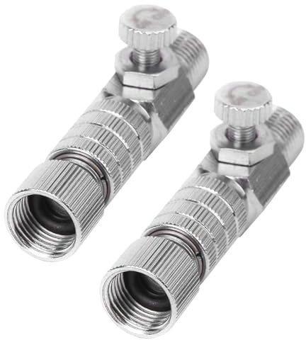 Sewroro 2pezzi Raccordo Rapido in Metallo per Aerografo Valvola di Controllo del Flusso d Aria Adattatore per Compressore Accessorio per Aerografo Regolazione Precisa