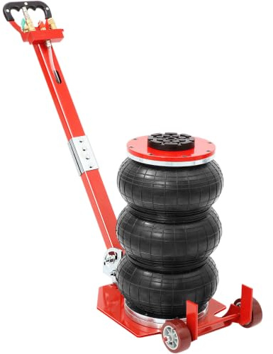 Gato neumático de elevación de 3 toneladas, altura de elevación de 140 a 450 mm con 3 burbujas de aire, elevador rápido con mango largo ajustable de 0,8 a 1,0 MPa para reparación y mantenimiento de