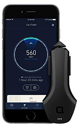 nonda ZUS Smart Car Charger, Car Charger with App to Save Car's Location and Monitor Car Battery, 2 Ports Car Charger with Led for iPhone XS/Max/XR/X/8/7/6/Plus