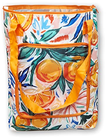 PromotionGift - Refroidisseur Pliable réutilisable, Sac de Plage, léger et Durable, avec Doublure intérieure en Aluminium pour Une Fonction de Refroidissement Parfaite – 25 L (Chaussures d'été)