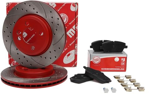 MASTER-SPORT Set Di Dischi Disco Freno Assale anteriore 280 ventilato - Pastiglia Freno Compatibilità con MINI Hatchback R56 Clubman R55 Cabrio R57 Roadster R59 Coupe R58