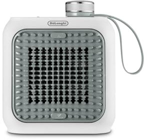 De'Longhi Capsule Desk HFX10B03.GR, Ceramic Fan Heater, Quiet Mini Heater with Functional Design, Orientable Grid, Safety Thermostat, Small and Portable Ideal for Desk, 350W, Green