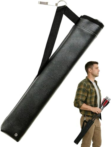 Luoyer Archery Arrow Quiver Hip Tube Quiver with 2-Tubes and Belt Clip Lightweight for Youth Carbon Wooden Crossbow Arrows Holder