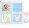 Kuword Baby Fotoalbum 10x15 cm, Einsteckalbum für 200 Fotos mit Schreibfeld, Kinderalbum für Neugeborene und Kinder, Erinnerungsgeschenk für Jungen, Blau, 22,5 x 22 cm