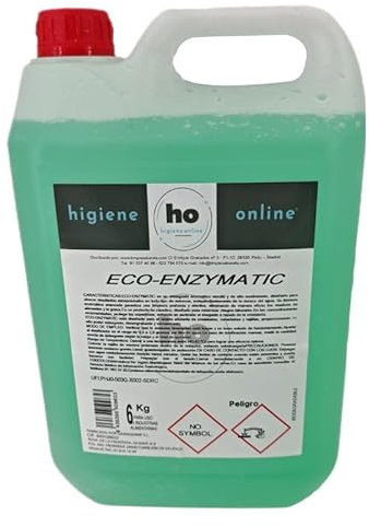 HO Higiene Online | Detergente Enzimático Lavavajillas Profesional | Jabón Fórmula Suave No Irrita - Protege Piel | Garrafa 6 Kilos (1)